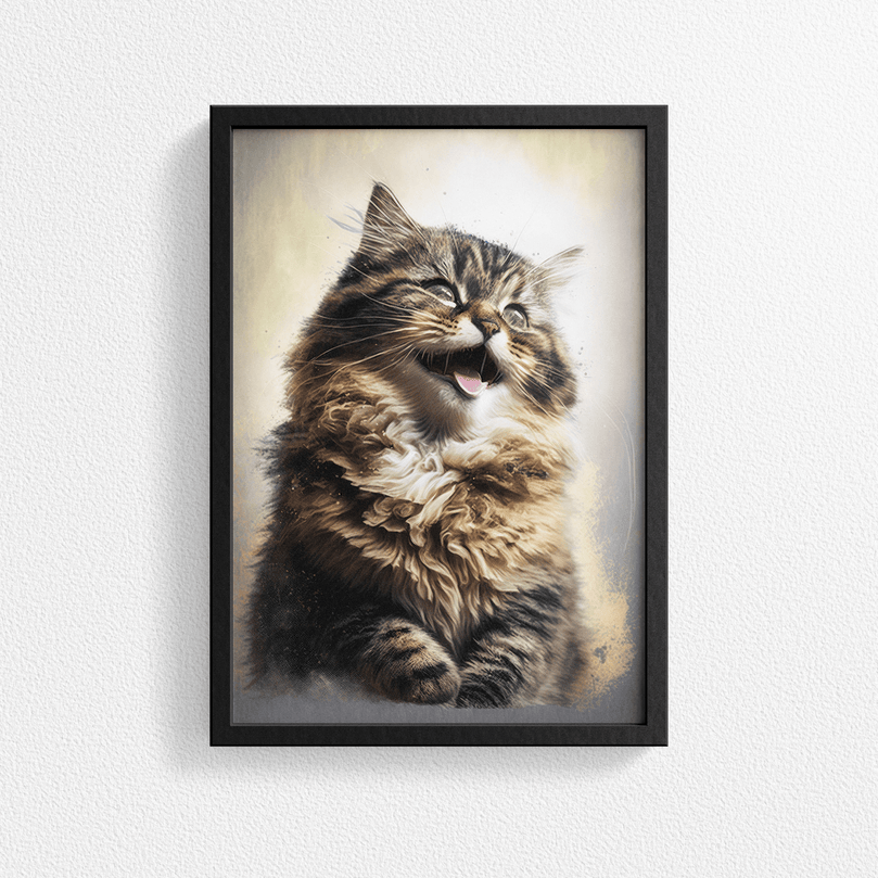 Cute Cat Kitten Portrait Poster Print - Modern Interiors Wall Art Décor