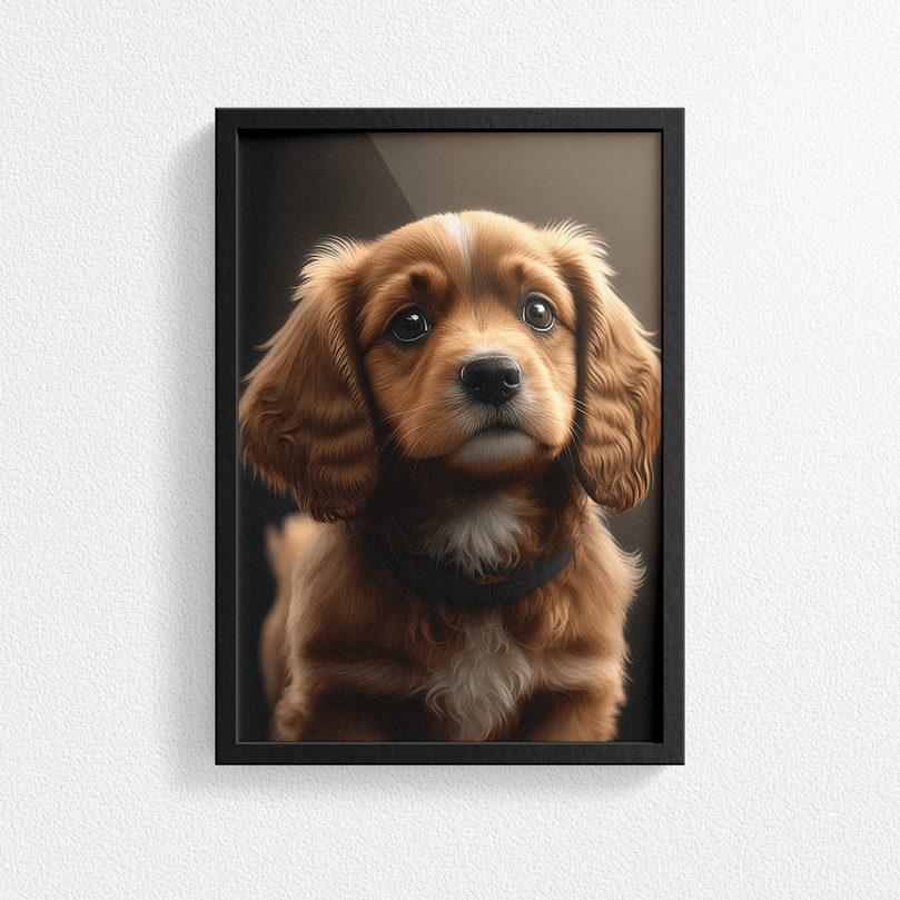 Cute Dog Portrait Poster Print - Modern Interiors Wall Art Décor