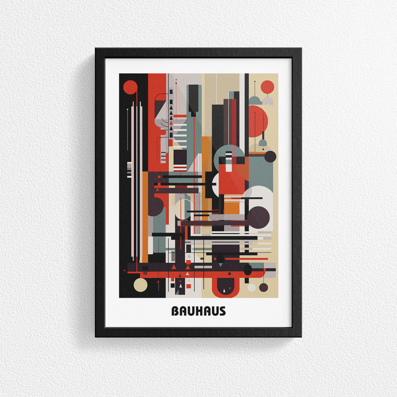 Bauhaus Print Poster - Modern Art, Wall Decor, Gallery Poster - Retro Design