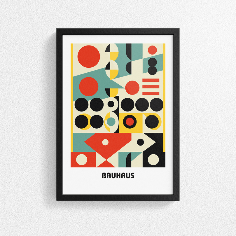 Bauhaus Print Poster - Modern Art, Wall Decor, Gallery Poster - Retro Design