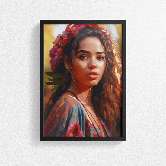 Latina Woman Portrait Poster Print - Latin - Modern Interiors Wall Art Décor