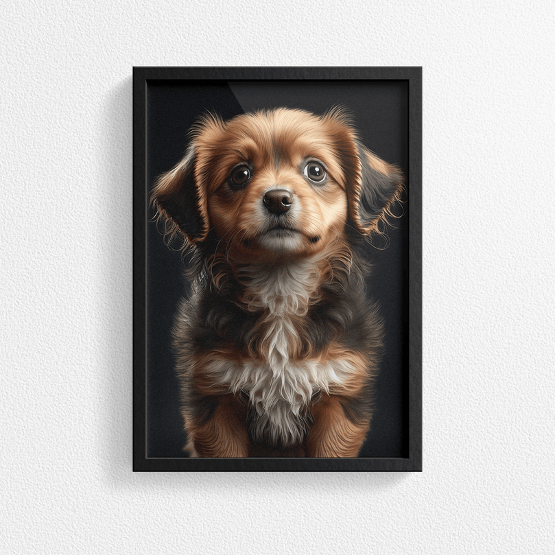 Cute Dog Portrait Poster Print - Modern Interiors Wall Art Décor