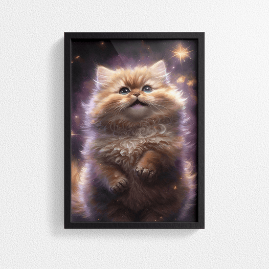 Cute Cat Kitten Portrait Poster Print - Modern Interiors Wall Art Décor