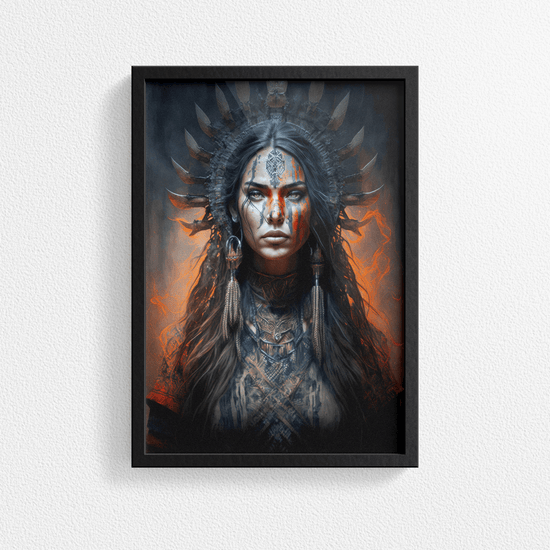 Tribal Woman Portrait Poster Print - Modern Interiors Wall Art Décor