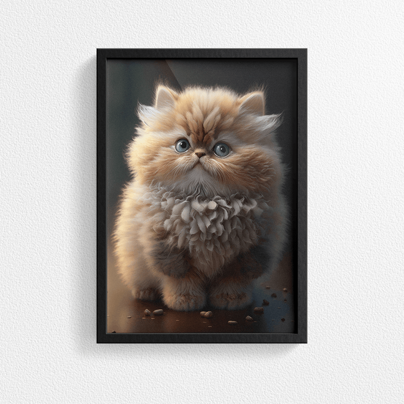 Cute Cat Portrait Poster Print - Modern Interiors Wall Art Décor