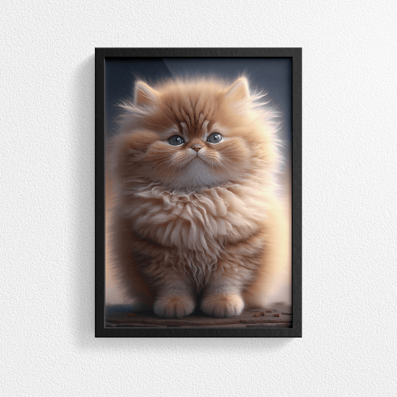 Cute Cat Portrait Poster Print - Modern Interiors Wall Art Décor