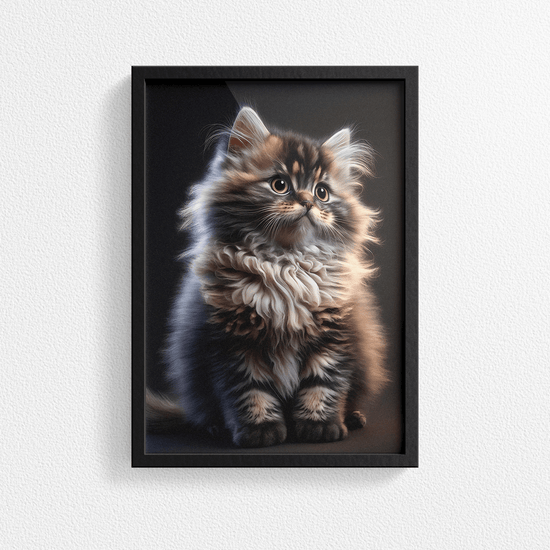 Cute Cat Portrait Poster Print - Modern Interiors Wall Art Décor