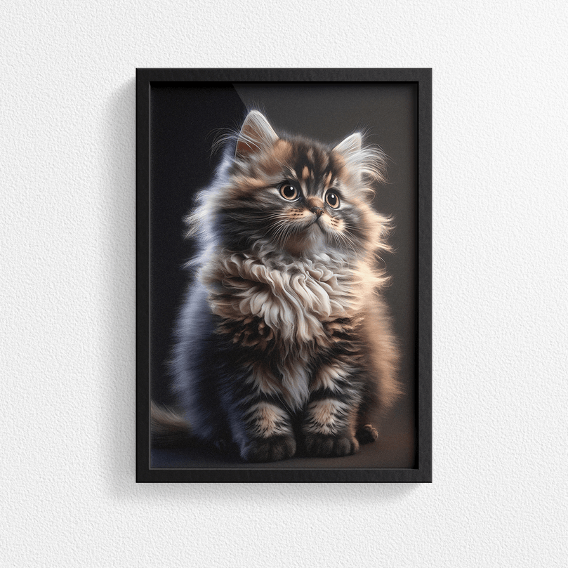 Cute Cat Portrait Poster Print - Modern Interiors Wall Art Décor