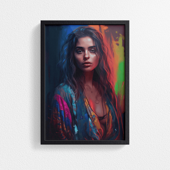 Western Woman Portrait Poster Print - Modern Interiors Wall Art Décor