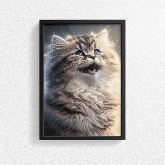 Cute Cat Kitten Portrait Poster Print - Modern Interiors Wall Art Décor