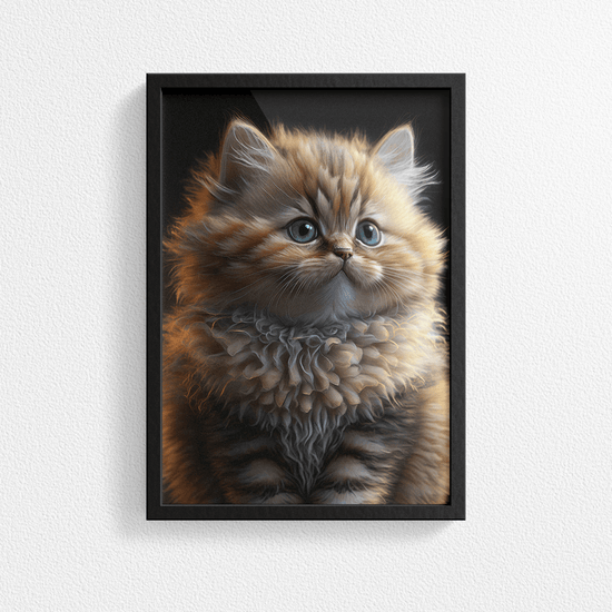 Cute Cat Kitten Portrait Poster Print - Modern Interiors Wall Art Décor