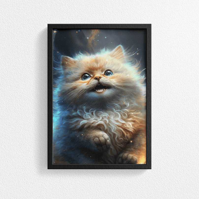 Cute Cat Kitten Portrait Poster Print - Modern Interiors Wall Art Décor