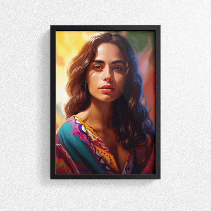 Latina Woman Portrait Poster Print - Latin - Modern Interiors Wall Art Décor