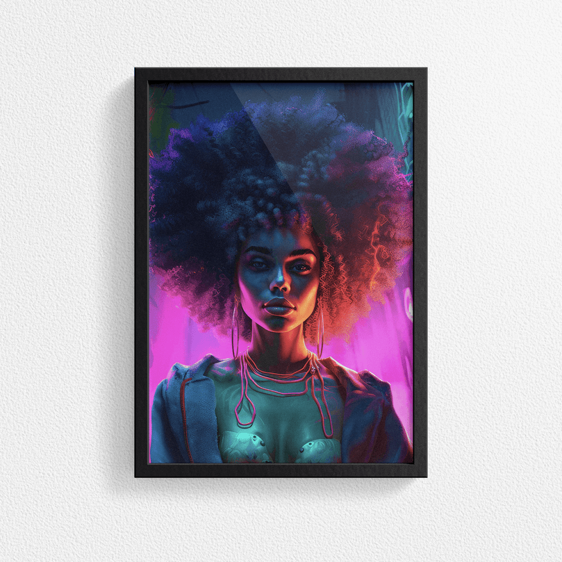 Afro-Latina Woman Portrait Poster - Latin Africa - Modern Interiors Wall Art Décor