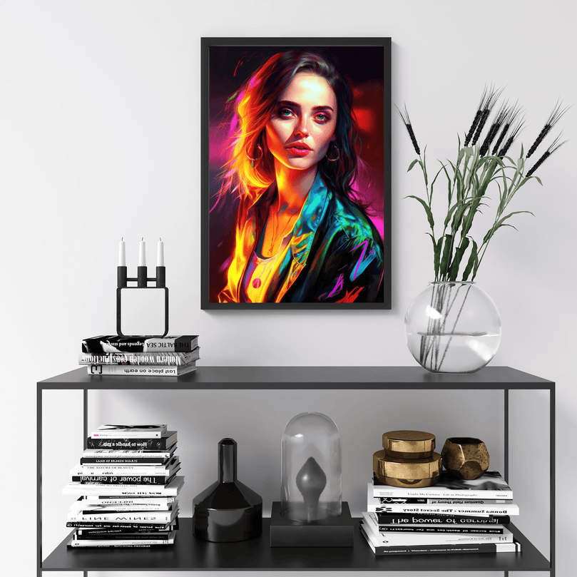 Stunning Woman Portrait Poster Print - Modern Interiors Wall Art Décor