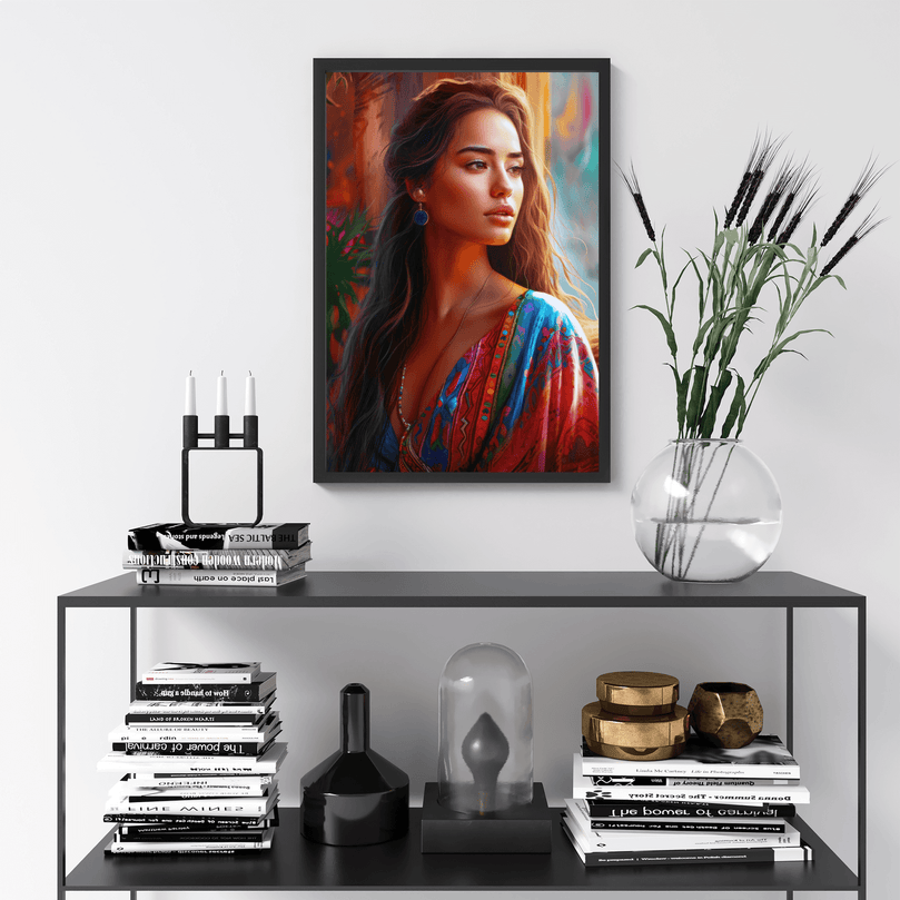 Latina Woman Portrait Poster Print - Latin - Modern Interiors Wall Art Décor