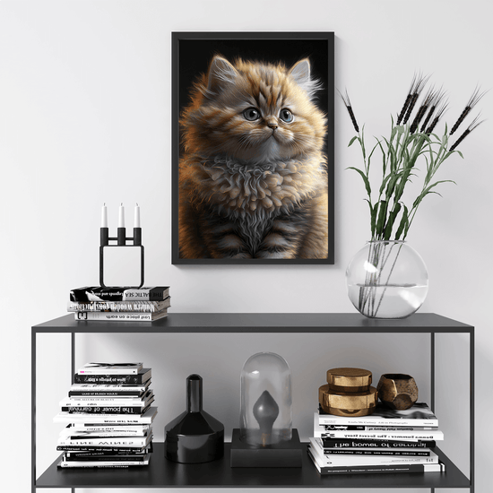 Cute Cat Kitten Portrait Poster Print - Modern Interiors Wall Art Décor