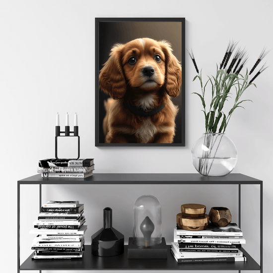 Cute Dog Portrait Poster Print - Modern Interiors Wall Art Décor