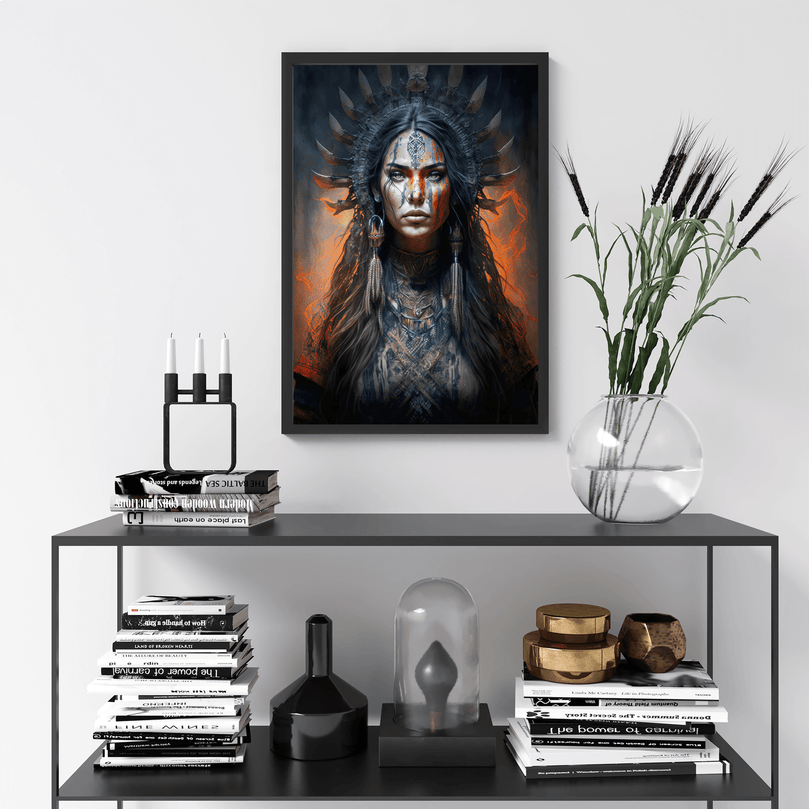 Tribal Woman Portrait Poster Print - Modern Interiors Wall Art Décor