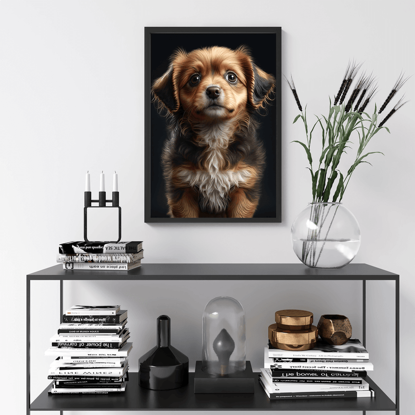 Cute Dog Portrait Poster Print - Modern Interiors Wall Art Décor