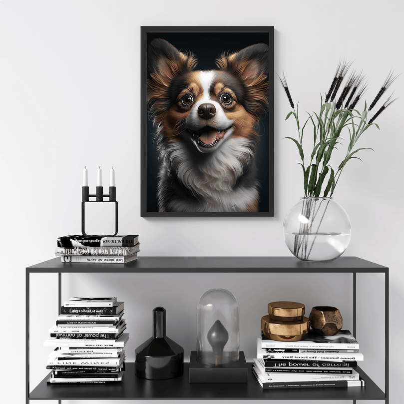 Cute Dog Portrait Poster Print - Modern Interiors Wall Art Décor