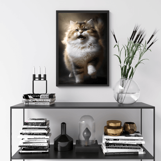 Cute Cat Kitten Portrait Poster Print - Modern Interiors Wall Art Décor