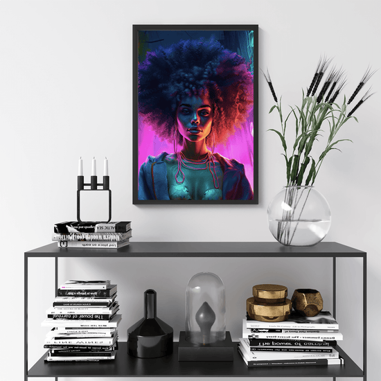 Afro-Latina Woman Portrait Poster - Latin Africa - Modern Interiors Wall Art Décor