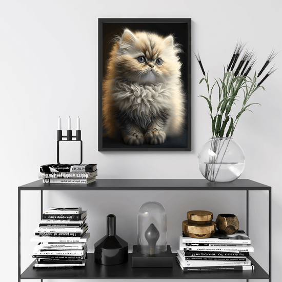 Cute Cat Portrait Poster Print - Modern Interiors Wall Art Décor