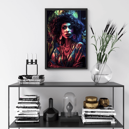 Afro-Latina Woman Portrait Poster - Latin Africa - Modern Interiors Wall Art Décor