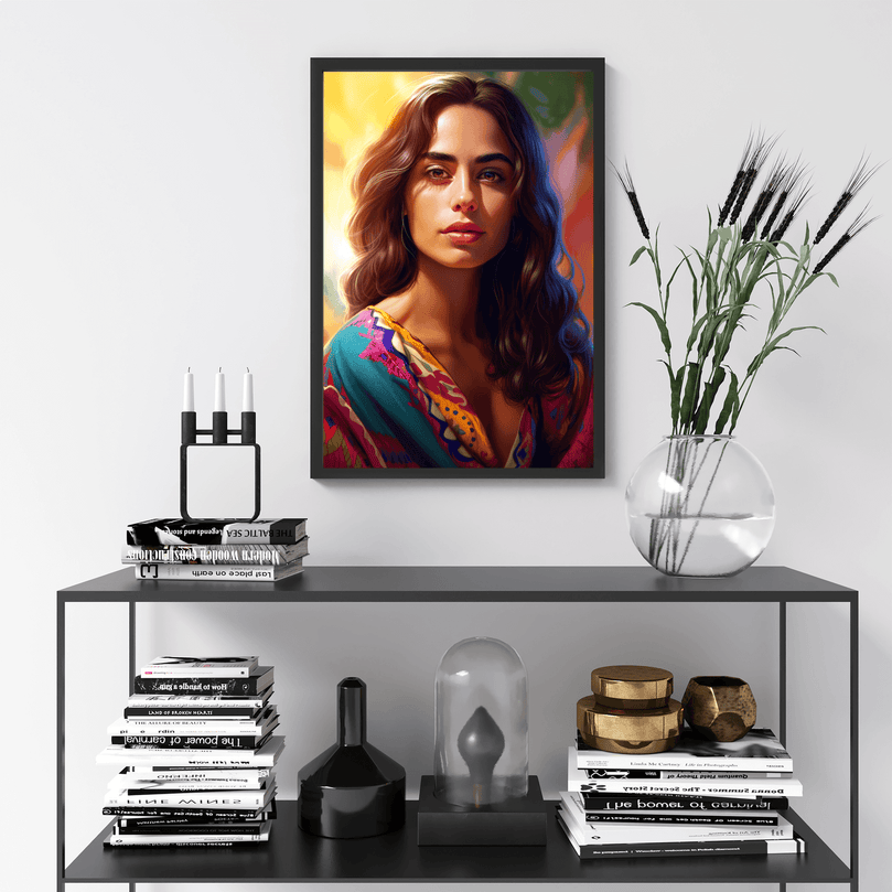 Latina Woman Portrait Poster Print - Latin - Modern Interiors Wall Art Décor