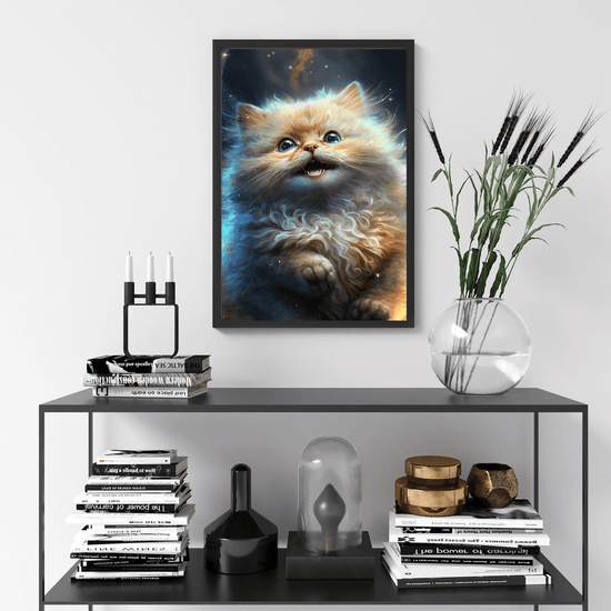 Cute Cat Kitten Portrait Poster Print - Modern Interiors Wall Art Décor