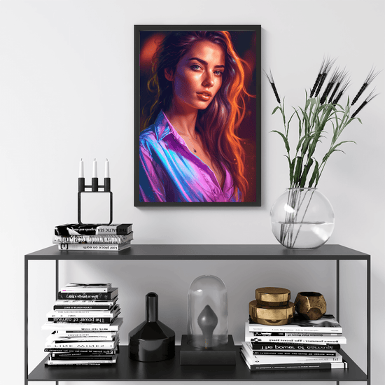 Stunning Woman Portrait Poster Print - Modern Interiors Wall Art Décor