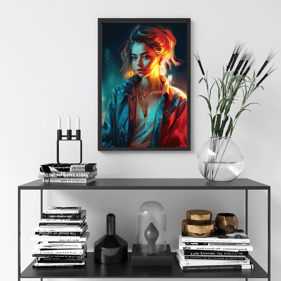 Stunning Woman Portrait Poster Print - Modern Interiors Wall Art Décor