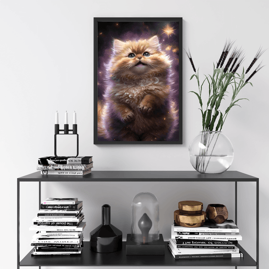 Cute Cat Kitten Portrait Poster Print - Modern Interiors Wall Art Décor