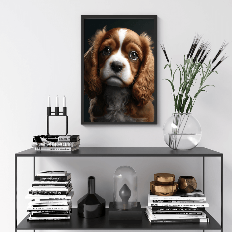 Cute Dog Portrait Poster Print - Modern Interiors Wall Art Décor