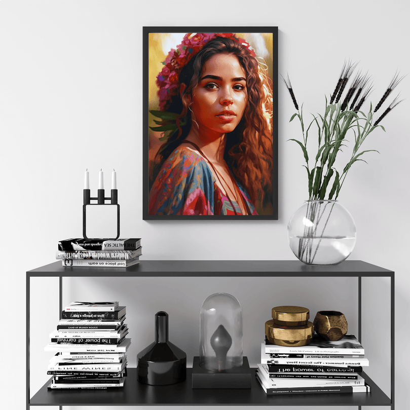 Latina Woman Portrait Poster Print - Latin - Modern Interiors Wall Art Décor