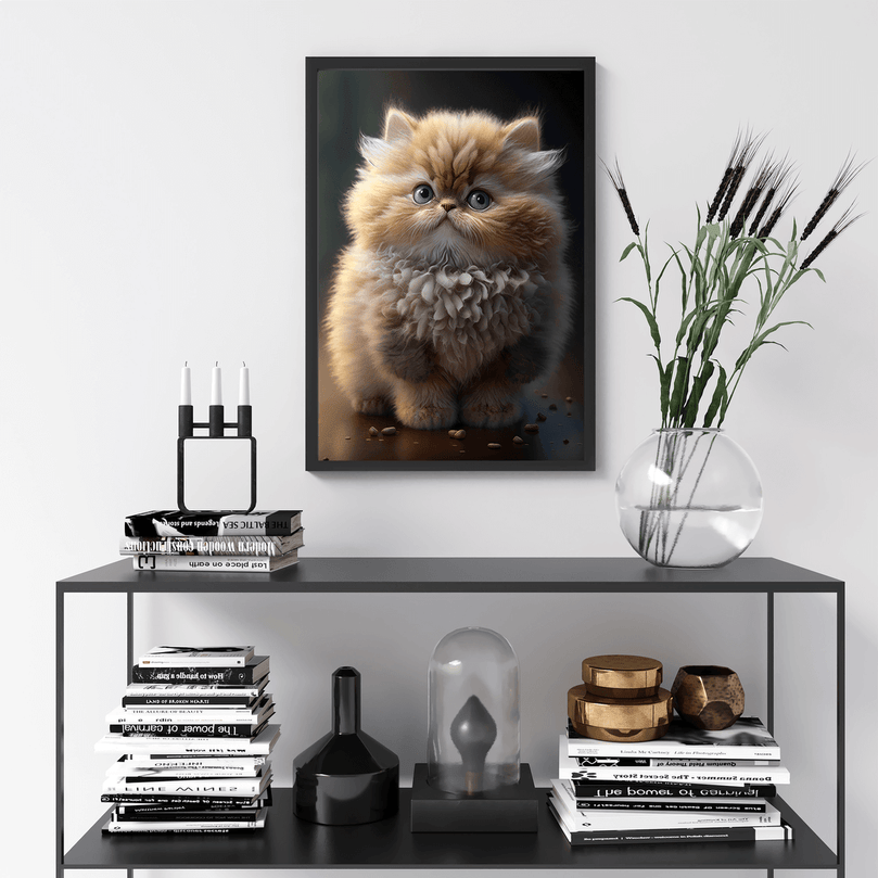 Cute Cat Portrait Poster Print - Modern Interiors Wall Art Décor