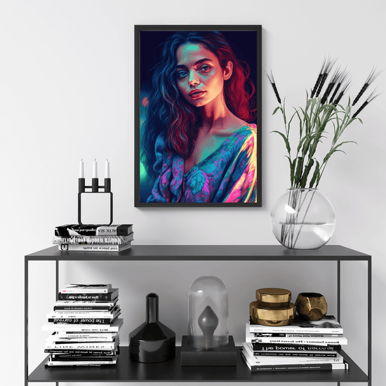 Western Woman Portrait Poster Print - Modern Interiors Wall Art Décor