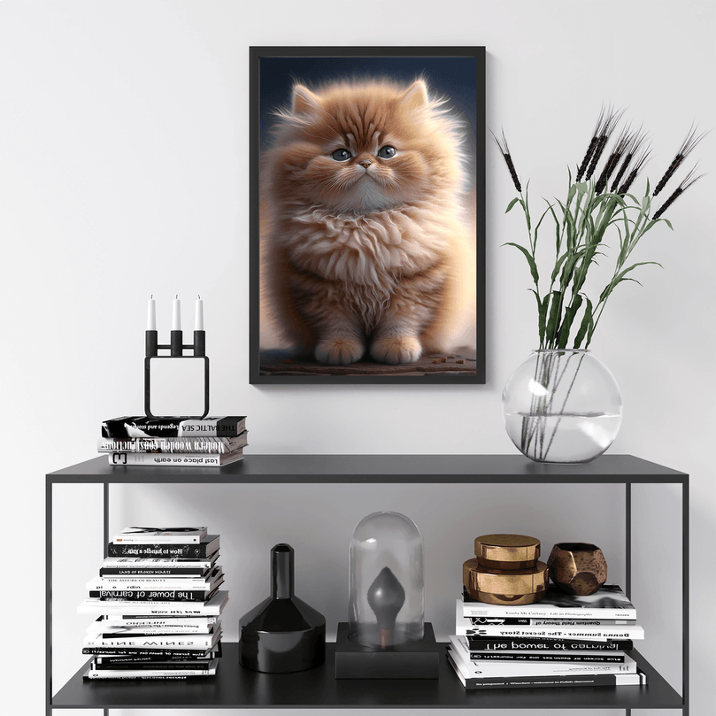 Cute Cat Portrait Poster Print - Modern Interiors Wall Art Décor