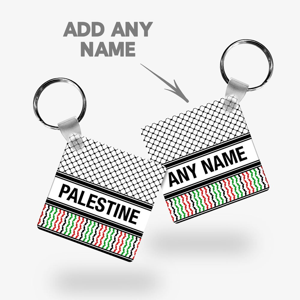 Palestinian Keffiyeh Kufiya 'Personalised' Keyring