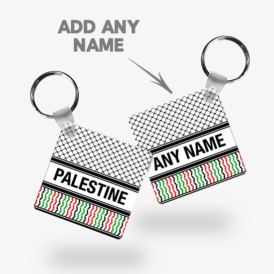 Palestinian Keffiyeh Kufiya 'Personalised' Keyring