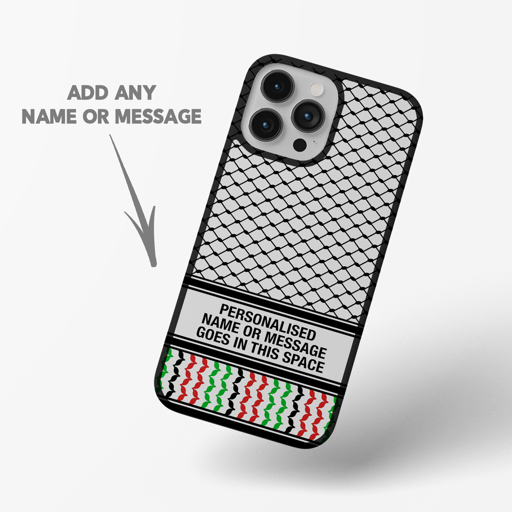 Palestinian Keffiyeh Kufiya 'Personalised' iPhone Rubberised Slim Case