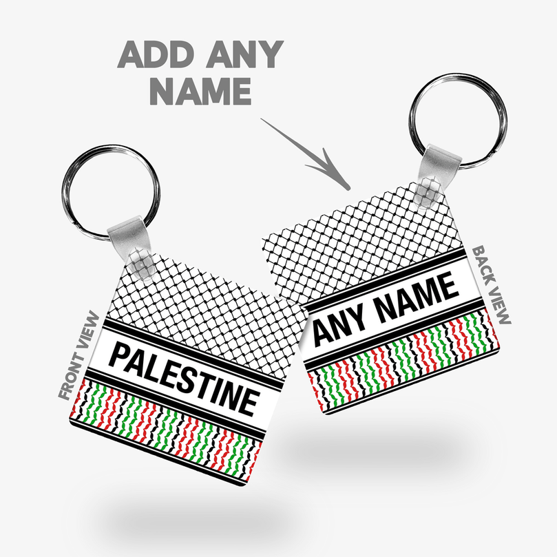 Palestinian Keffiyeh Kufiya 'Personalised' Keyring