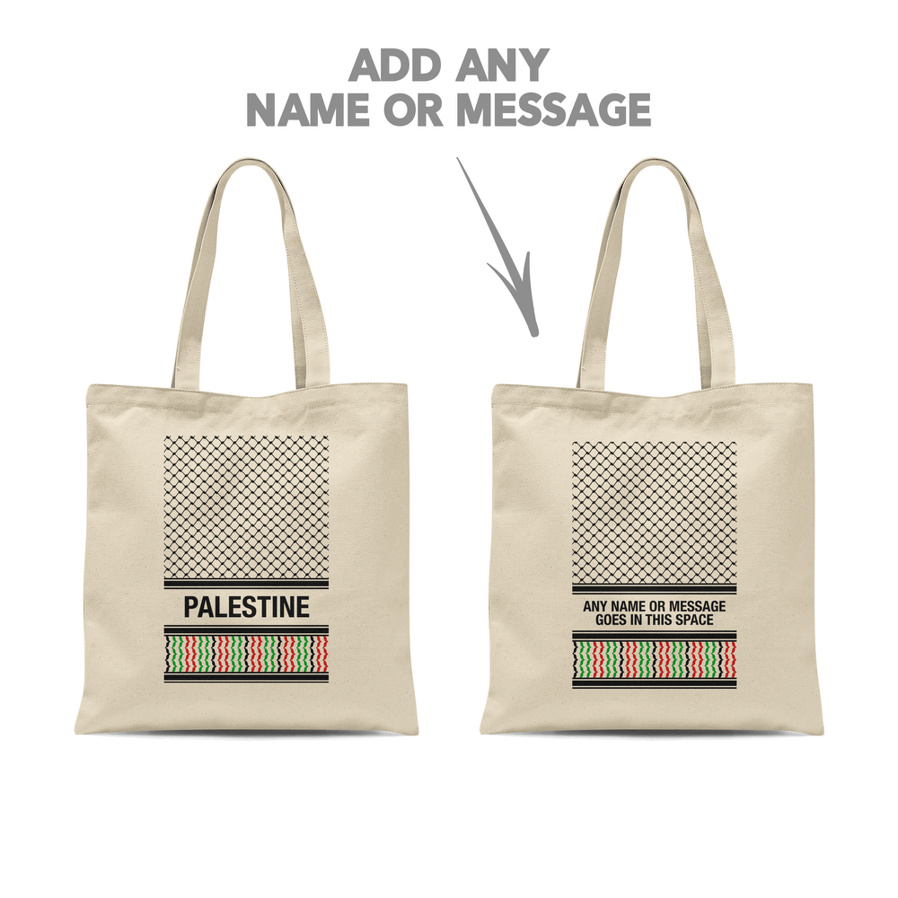 Palestinian Keffiyeh Kufiya 'Personalised' Tote Bag