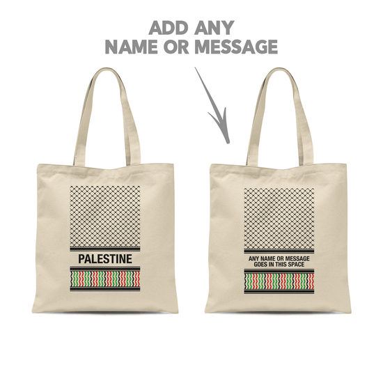 Palestinian Keffiyeh Kufiya 'Personalised' Tote Bag