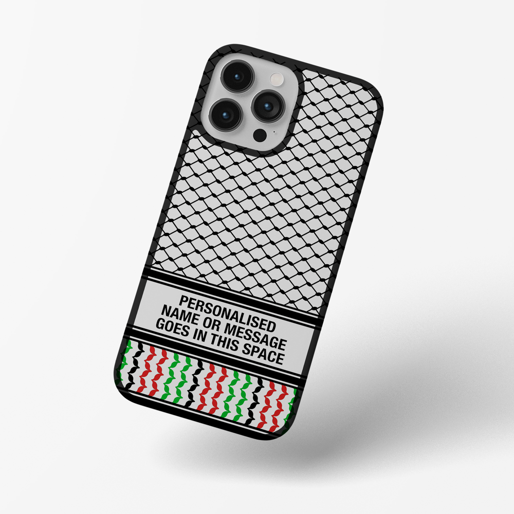 Palestinian Keffiyeh Kufiya 'Personalised' iPhone Rubberised Slim Case