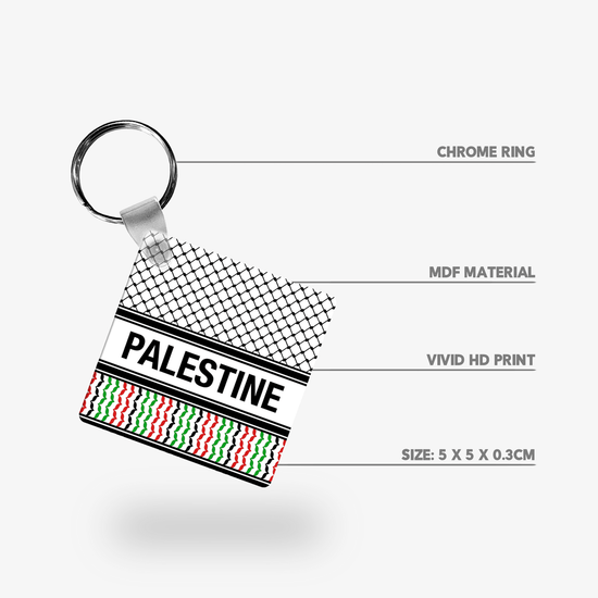 Palestinian Keffiyeh Kufiya 'Personalised' Keyring