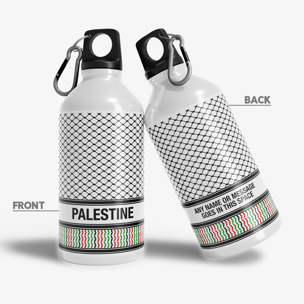 Palestine Keffiyeh Kufiya 'Personalised' 600ml Sports Drink Bottle