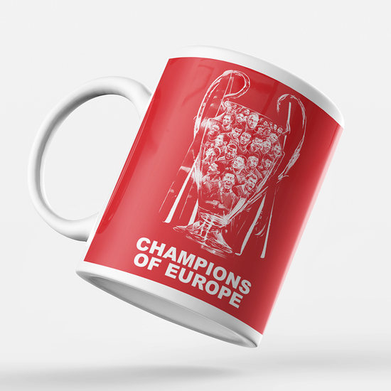 Bayern Munich 2019/2020 Champions of Europe Inspired Colours for Personalised Football Mug with optional Coaster. Perfect item for the Bavarians fan.