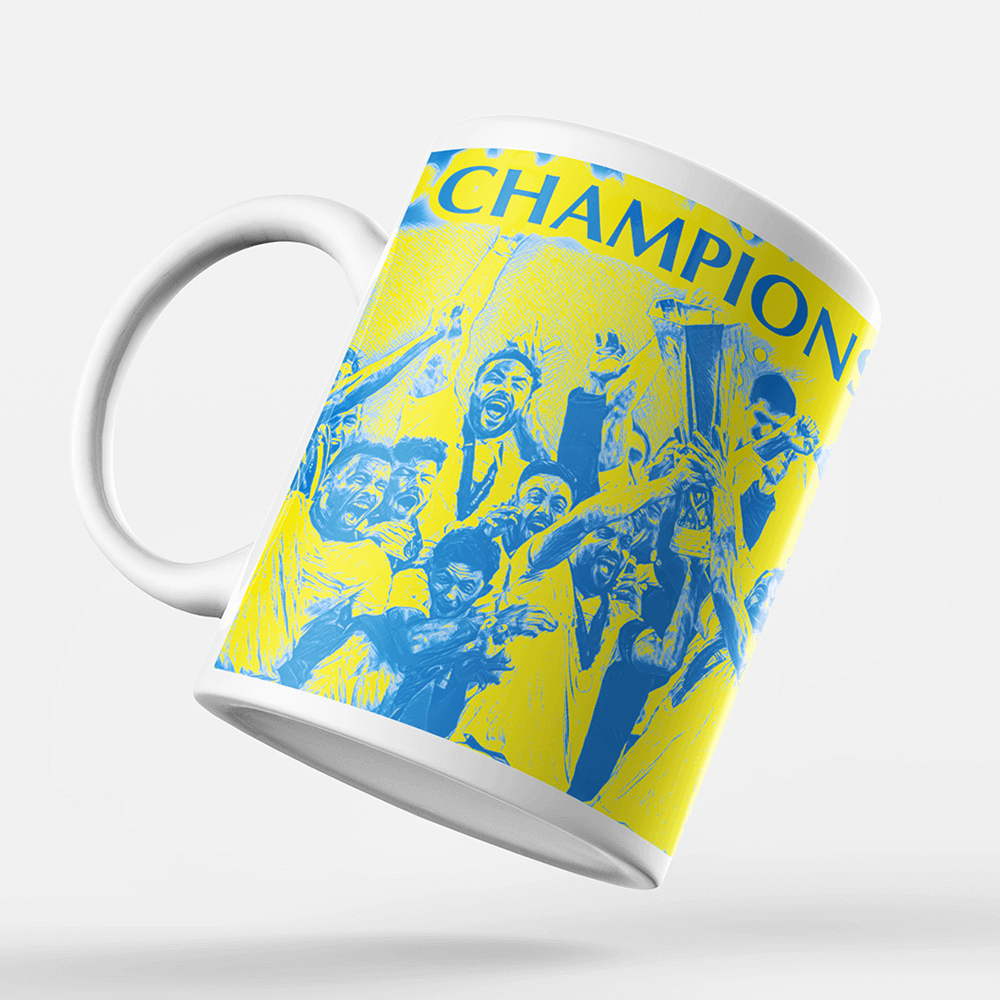 Villarreal 2020/2021 Europe Champions Inspired Personalised Football Mug with optional Coaster. Perfect item for the Yellow Submarine fan.